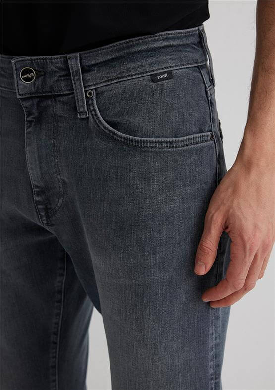 Mavı M0035189345 Marcus Used Blue Grey Mavı Black Erkek Slım Denım Pantolon