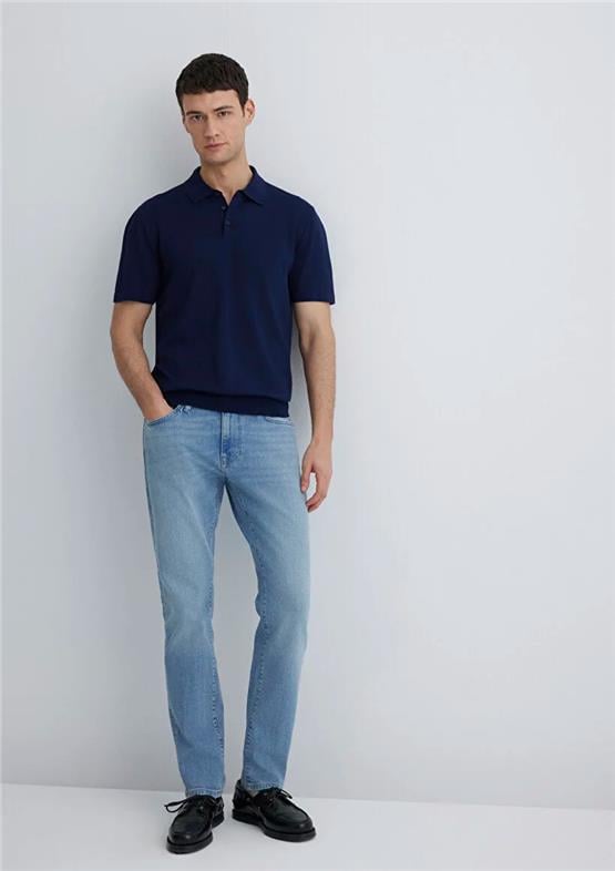 Mavı M0035189346 Marcus Mıd Sky Mavı Black Erkek Slım Denım Pantolon