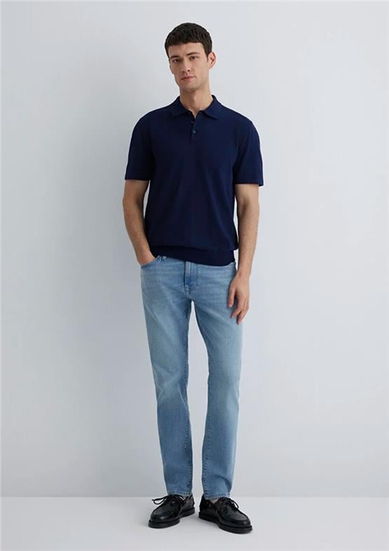 Mavı M0035189346 Marcus Mıd Sky Mavı Black Erkek Slım Denım Pantolon