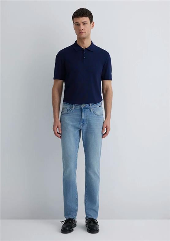 Mavı M0035189346 Marcus Mıd Sky Mavı Black Erkek Slım Denım Pantolon