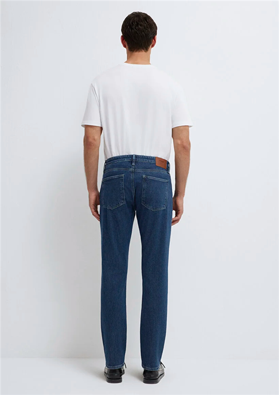 Mavı M0035191240 Marcus Used Dark Indıgo Classıc Erkek Slım Straıght Denım Pantolon