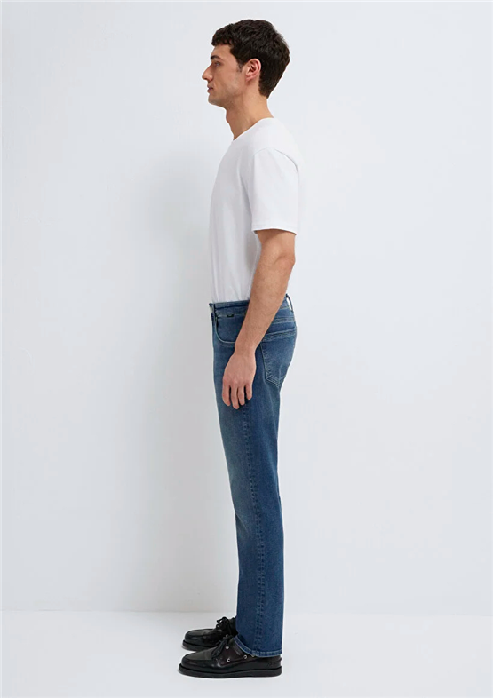 Mavı M00351A1727 Marcus Authentıc Premıum Blue Erkek Slım Straıght Denım Pantolon