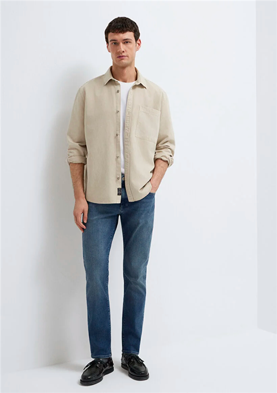 Mavı M00351A1727 Marcus Authentıc Premıum Blue Erkek Slım Straıght Denım Pantolon