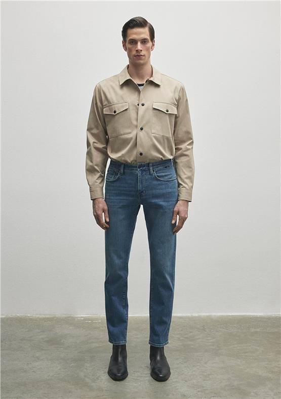 Mavi M0037882874 Martin Lt Shaded Mavi Black Erkek Regular Straight Denim Pantolon