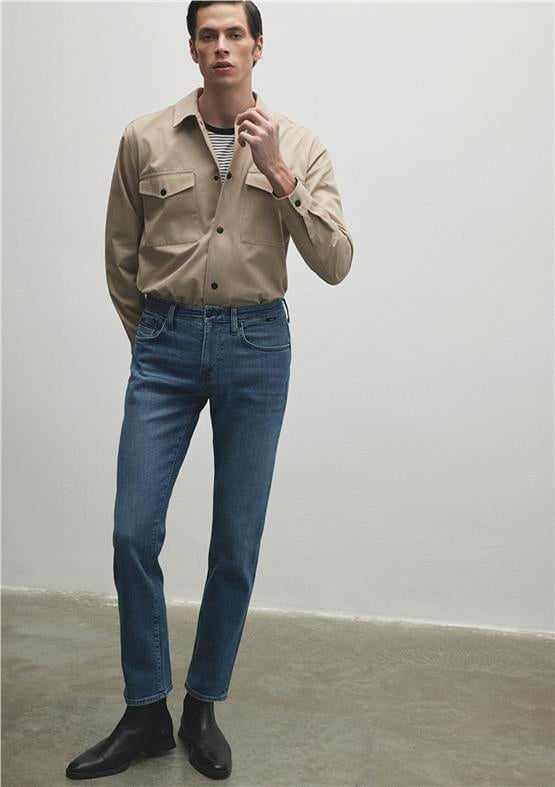 Mavi M0037882874 Martin Lt Shaded Mavi Black Erkek Regular Straight Denim Pantolon