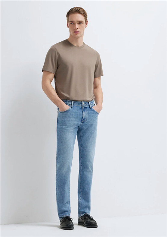 Mavı M00378A1729 Martın Lt Premıum Blue Erkek Regular Straıght Denım Pantolon