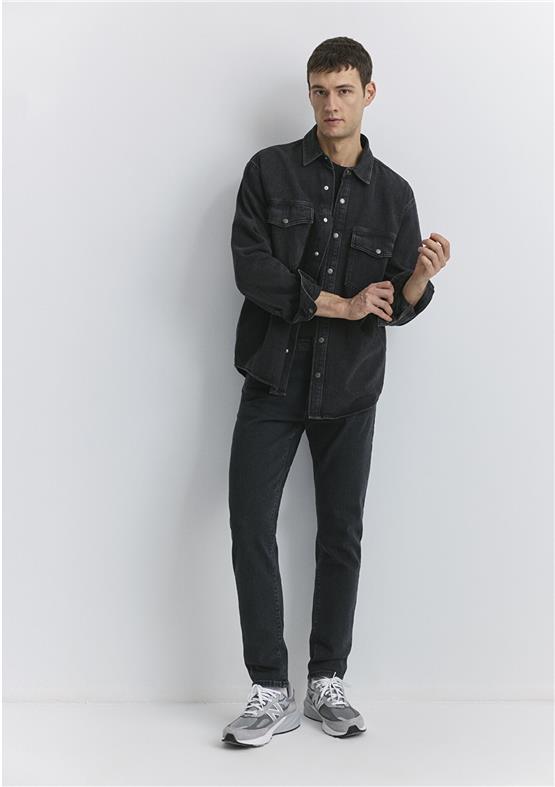 Mavı M0081089340 Mılan Iron Grey Mavı Black Erkek Tapered Denım Pantolon