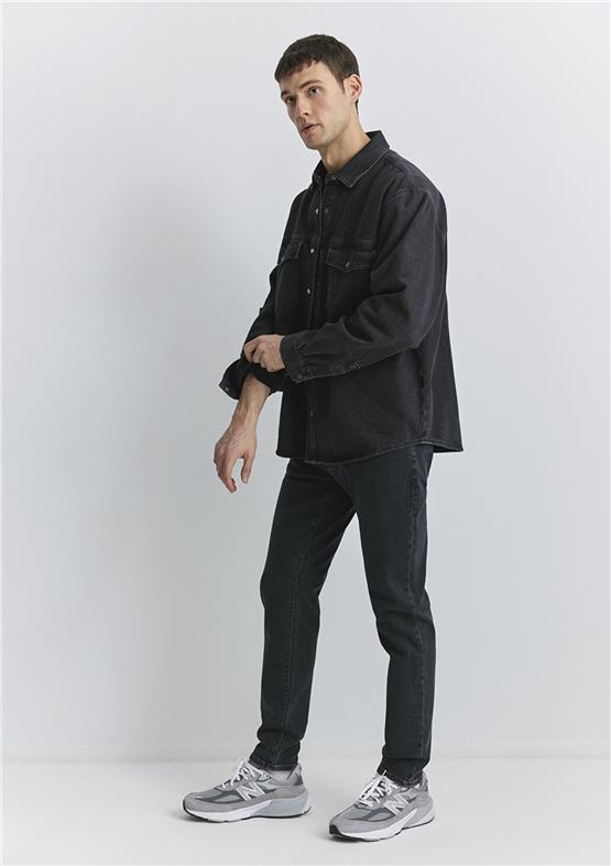 Mavı M0081089340 Mılan Iron Grey Mavı Black Erkek Tapered Denım Pantolon