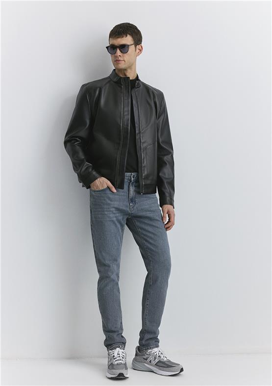 Mavı M0081089341 Mılan Dusty Space Blue Mavı Black Erkek Tapered Denım Pantolon