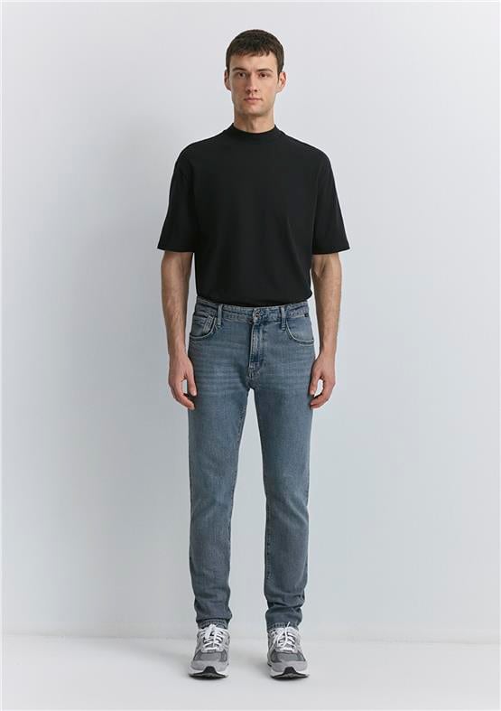 Mavı M0081089341 Mılan Dusty Space Blue Mavı Black Erkek Tapered Denım Pantolon