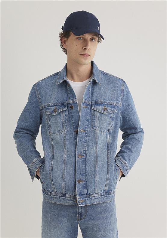 Mavı M010143-89136 Drake Dark Foggy Classıc Denım Erkek Regular Denım Ceket