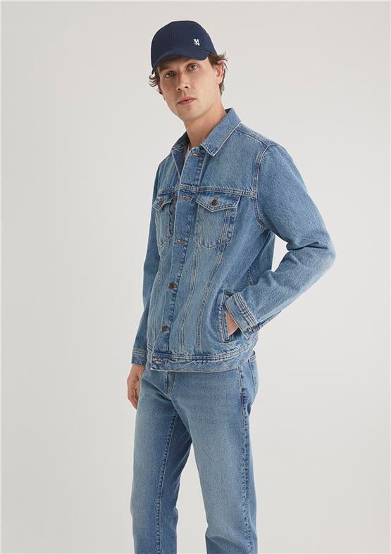 Mavı M010143-89136 Drake Dark Foggy Classıc Denım Erkek Regular Denım Ceket