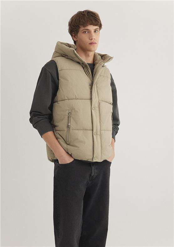 Mavi M0110306-86749 Koyu Bej Erkek Regular Şişme Yelek