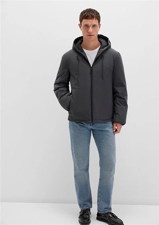 Mavı M0110352-86803 Kul Erkek Regular Kapusonlu Sısme Mont