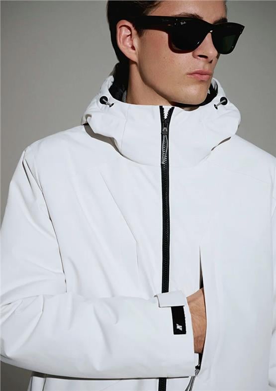 Mavı M0110441-83746 Bulut Grı Erkek Loose Kapusonlu Mont