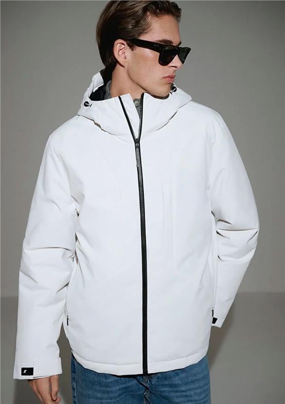 Mavı M0110441-83746 Bulut Grı Erkek Loose Kapusonlu Mont