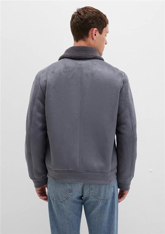 Mavı M0110450-80776 Koyu Denız Mavı Erkek Normal Kesım Sunı Derı Mont