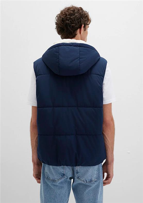 Mavı M0110455-82318 Koyu Lacıvert Erkek Regular Kapusonlu Sısme Yelek