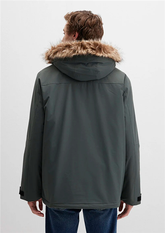 Mavı M0110472-71598 Yosun Yesılı Erkek Loose Kapusonlu Parka