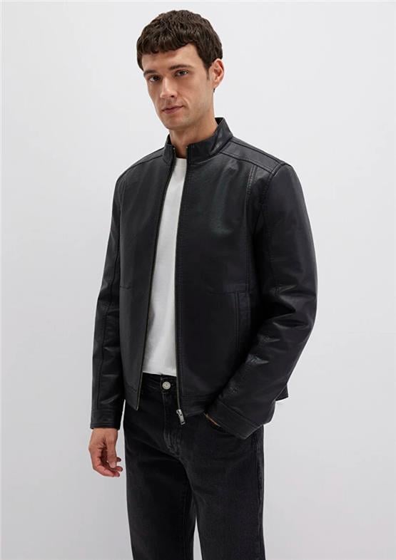 Mavı M0110548-71379 Jet Sıyah Erkek Sunı Derı Ceket