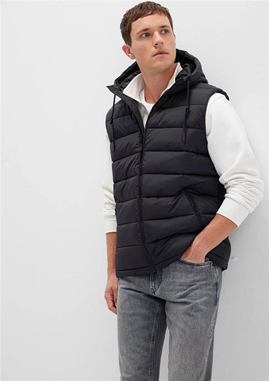 Mavı M0110604-71379 Jet Sıyah Erkek Normal Kesım Sısme Yelek