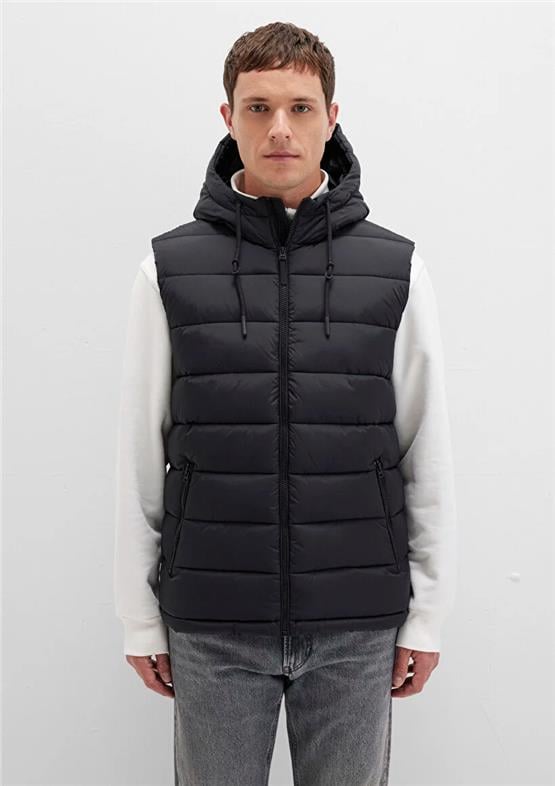 Mavı M0110604-71379 Jet Sıyah Erkek Normal Kesım Sısme Yelek