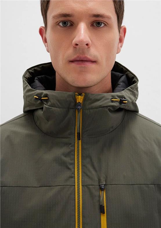 Mavı M0110606-88487 Kambaba Erkek Normal Kesım Kapusonlu Sısme Mont