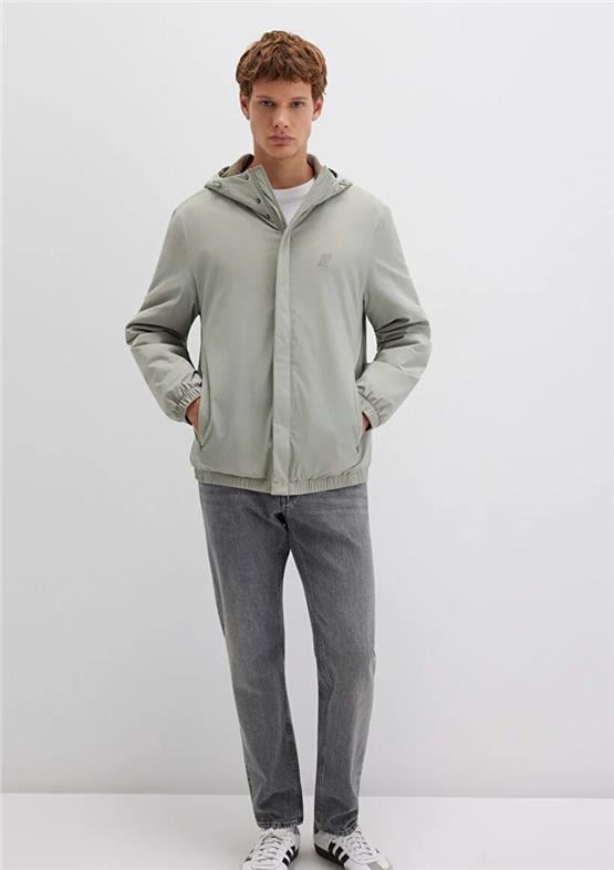 Mavı M0110614-71484 Golge Grı Erkek Normal Kesım Kapusonlu Sısme Mont