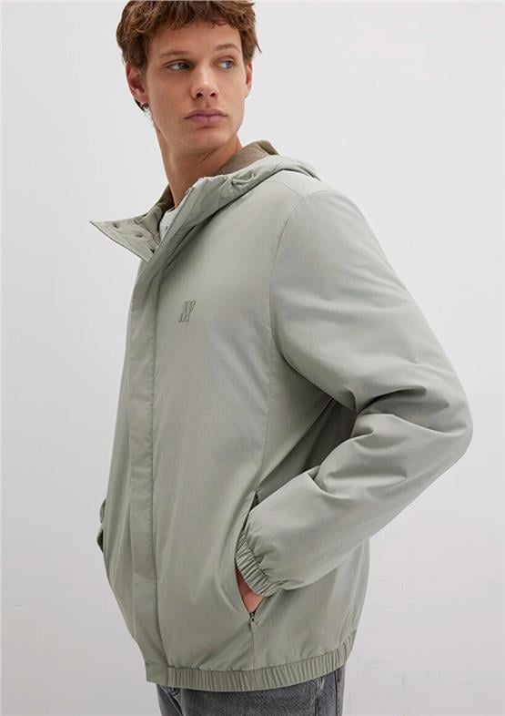 Mavı M0110614-71484 Golge Grı Erkek Normal Kesım Kapusonlu Sısme Mont