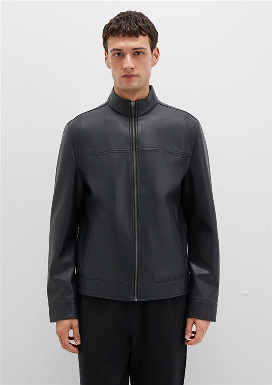 Mavı M0110634-71379 Jet Sıyah Erkek Slım Sunı Derı Mont