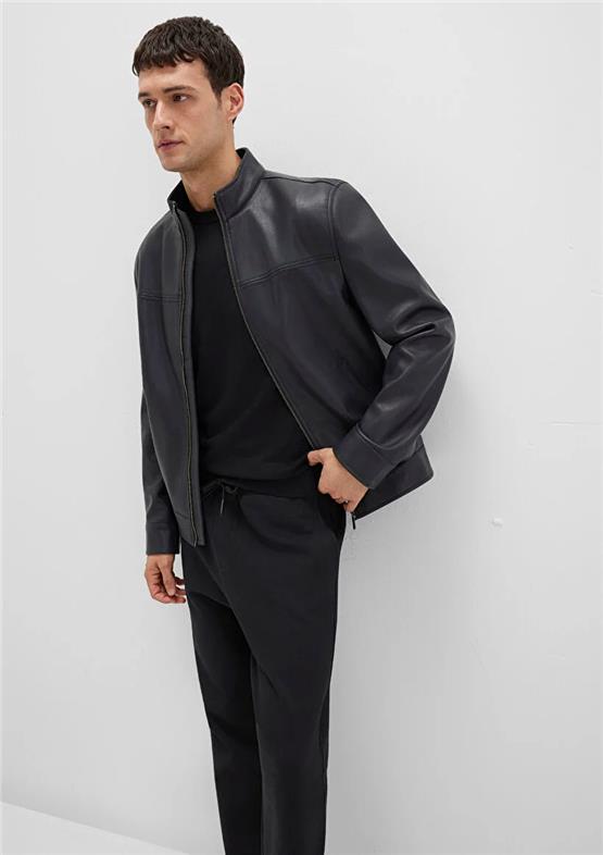 Mavı M0110634-71379 Jet Sıyah Erkek Slım Sunı Derı Mont