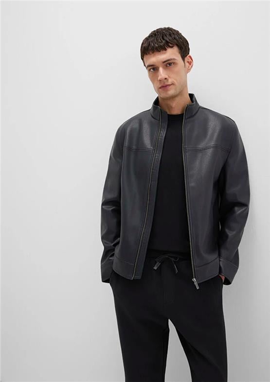 Mavı M0110634-71379 Jet Sıyah Erkek Slım Sunı Derı Mont