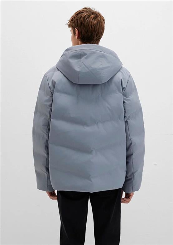 Mavı M0110651-85550 Gece Grı Erkek Bol Rahat Kesım Kapusonlu Sısme Mont