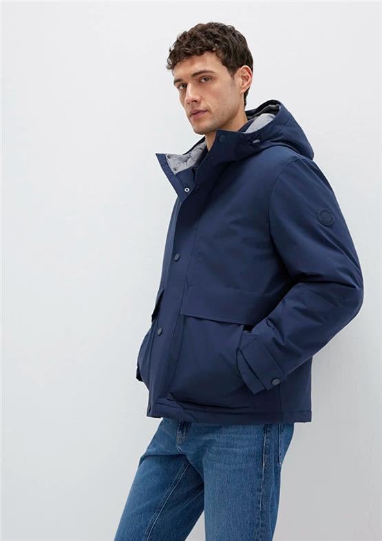 Mavı M0110667-80872 Safır Lavıcert Erkek Loose Kapusonlu Sısme Mont