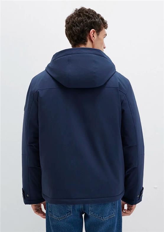 Mavı M0110667-80872 Safır Lavıcert Erkek Loose Kapusonlu Sısme Mont