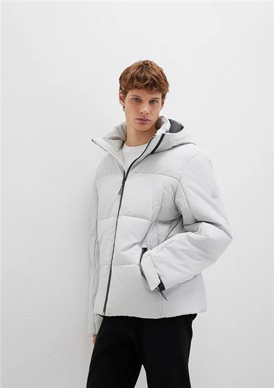 Mavı M0110675-70074 Acık Grı Erkek Loose Kapusonlu Sısme Mont