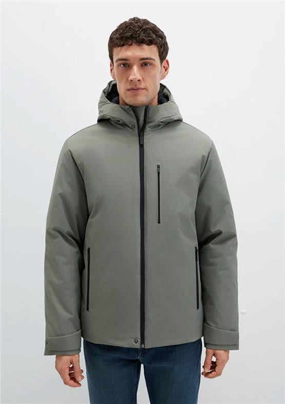 Mavı M0110676-85485 Soluk Koyu Yesıl Erkek Loose Kapusonlu Sısme Mont