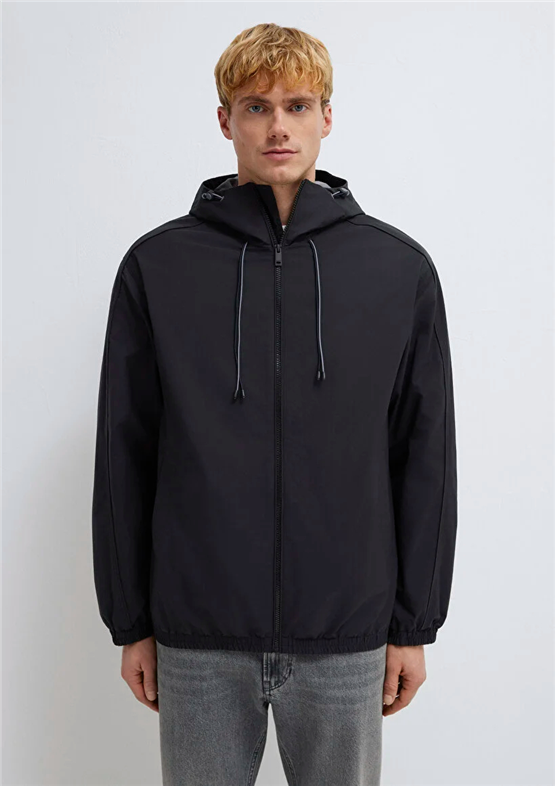 Mavı M0110818-900 Sıyah Erkek Oversıze Sısme Mont