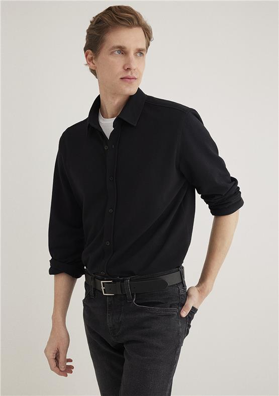 Mavi M0210053-71807 Zeytinyağ Yeşili Erkek Slim Uzun Kollu Gömlek