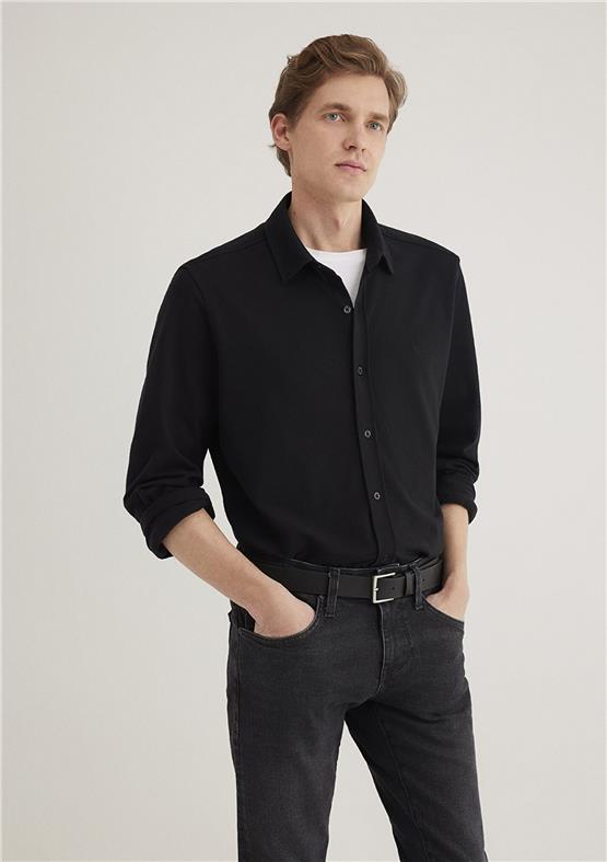 Mavi M0210053-71807 Zeytinyağ Yeşili Erkek Slim Uzun Kollu Gömlek