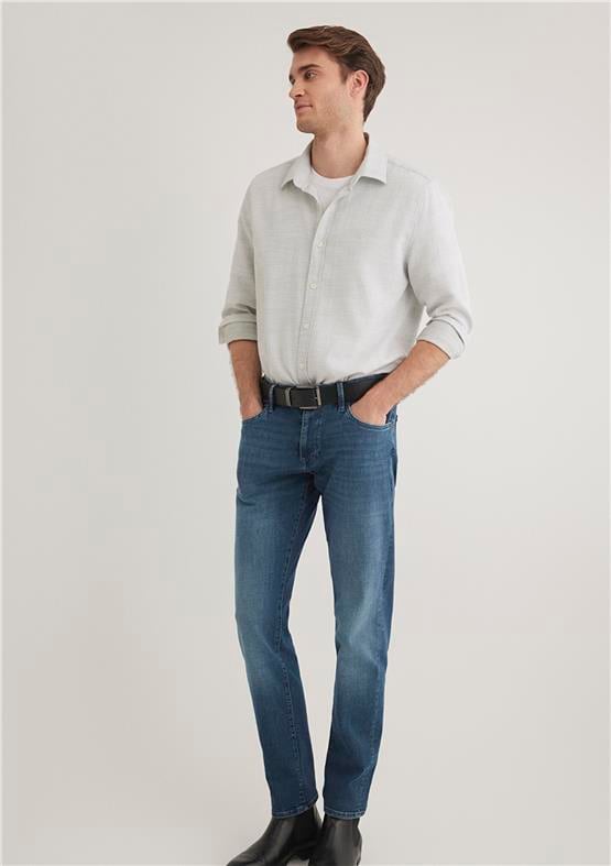 Mavi M0210053-71807 Zeytinyağ Yeşili Erkek Slim Uzun Kollu Gömlek