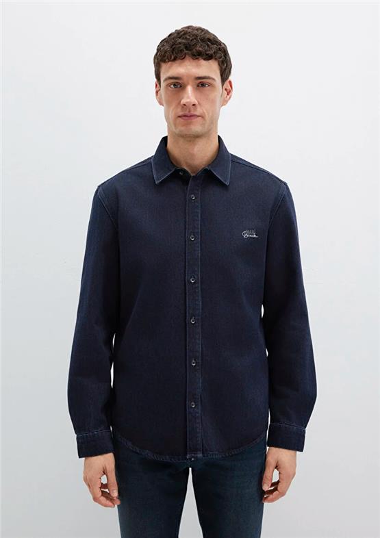 Mavı M0210496-85224 Roy Ink Lux Black Nıghts Erkek Dar Kesım Denım Gomlek