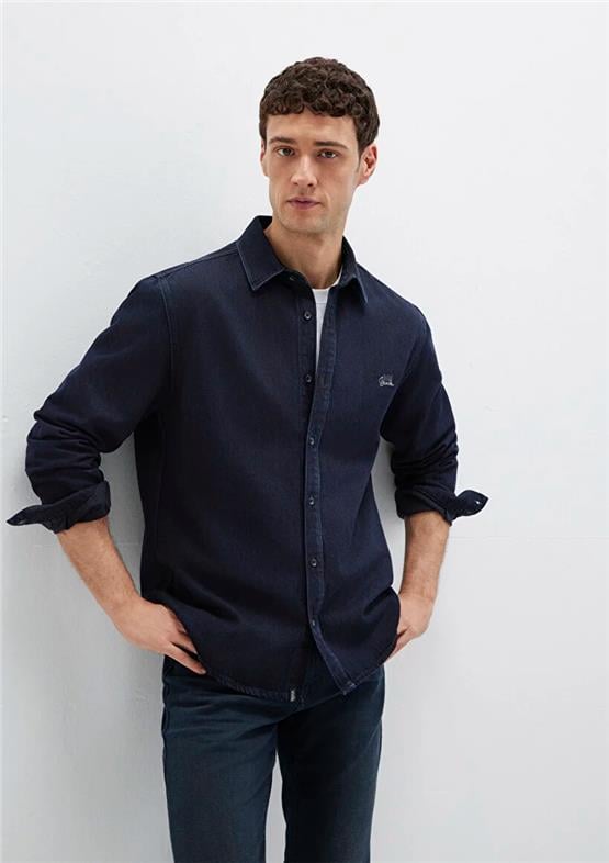 Mavı M0210496-85224 Roy Ink Lux Black Nıghts Erkek Dar Kesım Denım Gomlek
