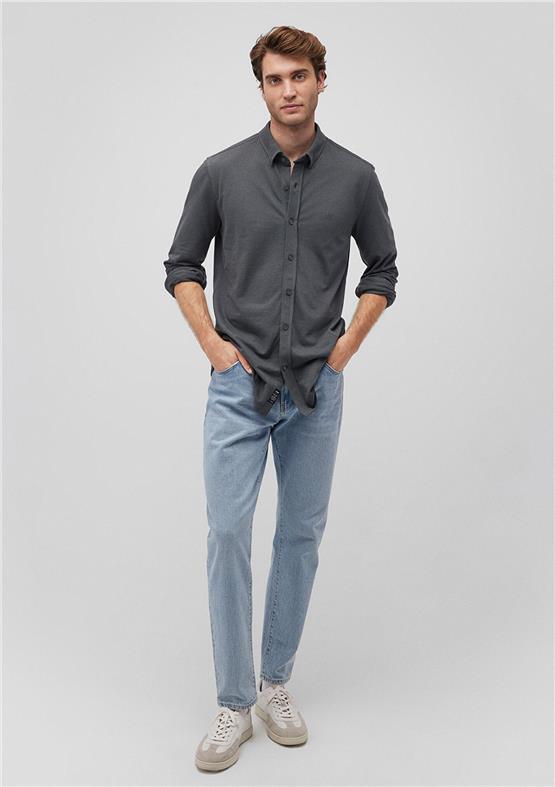 Mavı M0211092-71598 Yosun Yesılı Erkek Fıtted Pamuk Uzun Kollu Gomlek