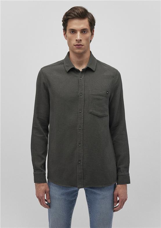 Mavı M0211237-88487 Kambaba Erkek Slım Uzun Kol Gomlek