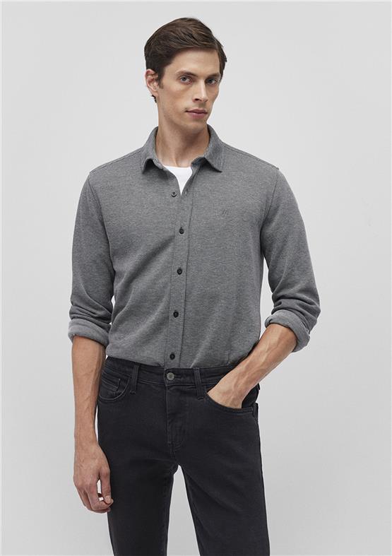 Mavı M0211244-80022 Antrasıt Erkek Fıtted Uzun Kol Gomlek