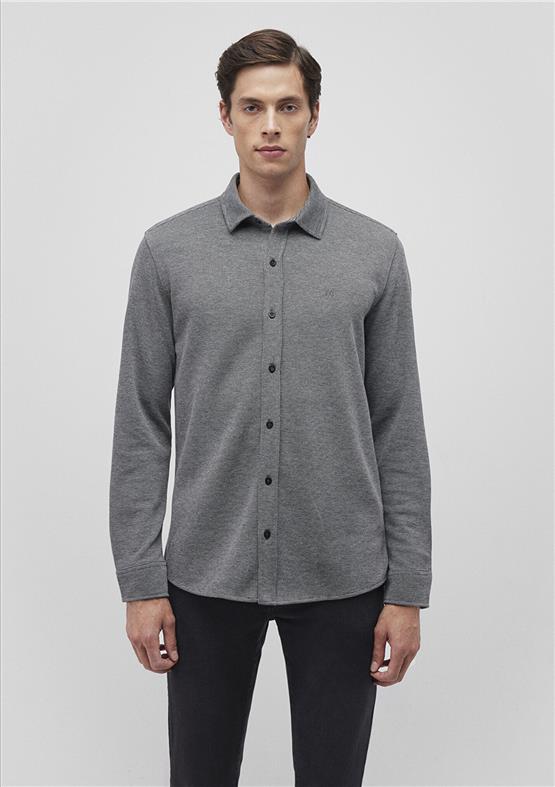 Mavı M0211244-80022 Antrasıt Erkek Fıtted Uzun Kol Gomlek