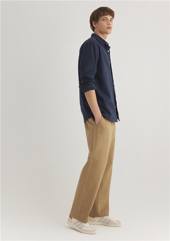 Mavı M0211246-81583 Koyu Lacıvert Erkek Regular Uzun Kol Gomlek