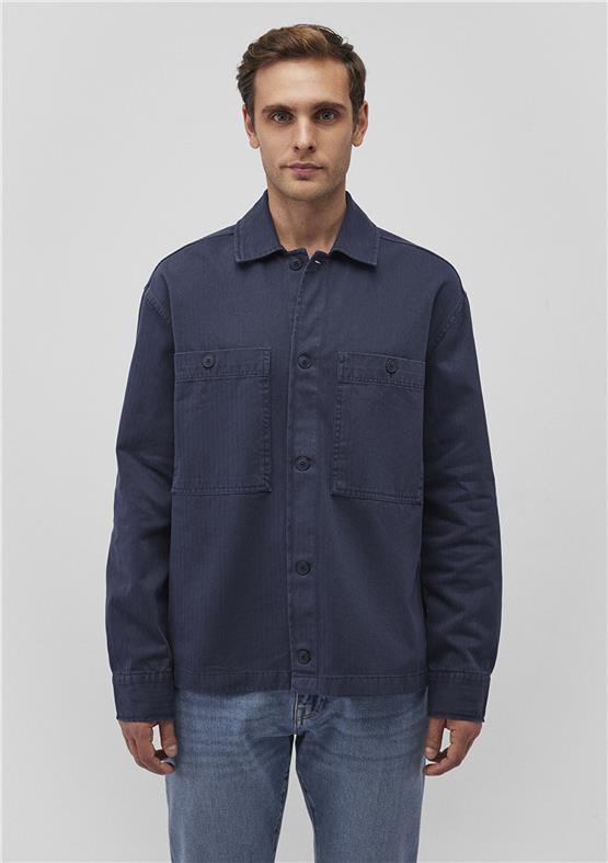 Mavı M0211272-70726 Murekkep Mavı Erkek Loose Ceplı Gomlek