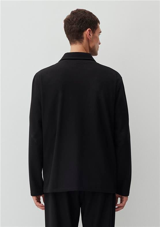 Mavı M0211280-900 Siyah Erkek Loose Uzun Kol Gomlek